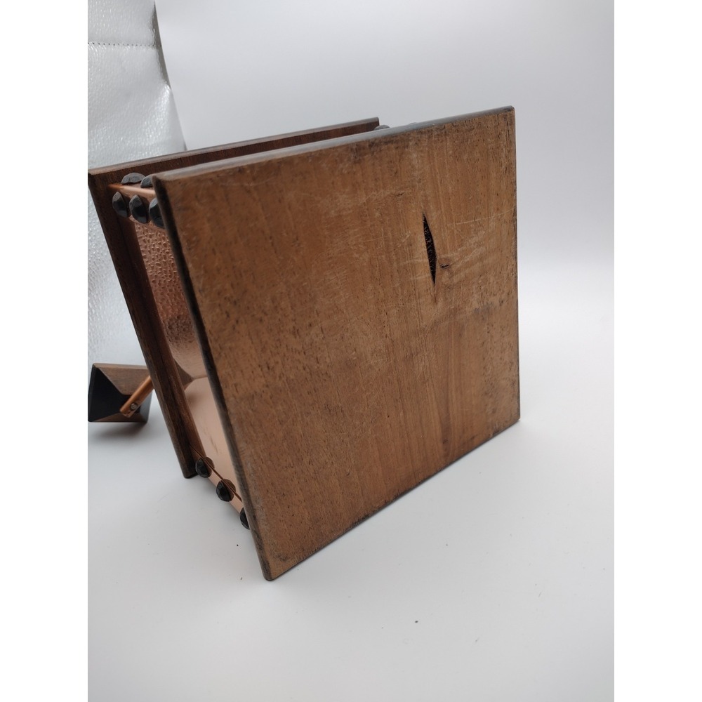 Vtg. Wood & Copper Brass Coffee Grinder With Drawer Verity Southall Ltd - Picture 7 of 9